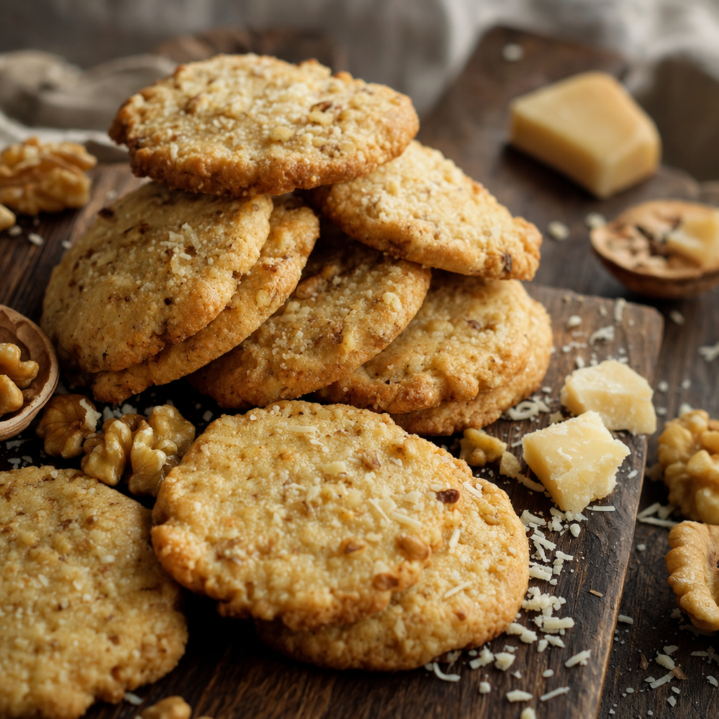 Recetas con nueces: Ideas saludables, postres y snacks | Solo Nuez-Galletas saladas de nueces y parmesano caseras: Receta fácil y crujiente-Solo Nuez