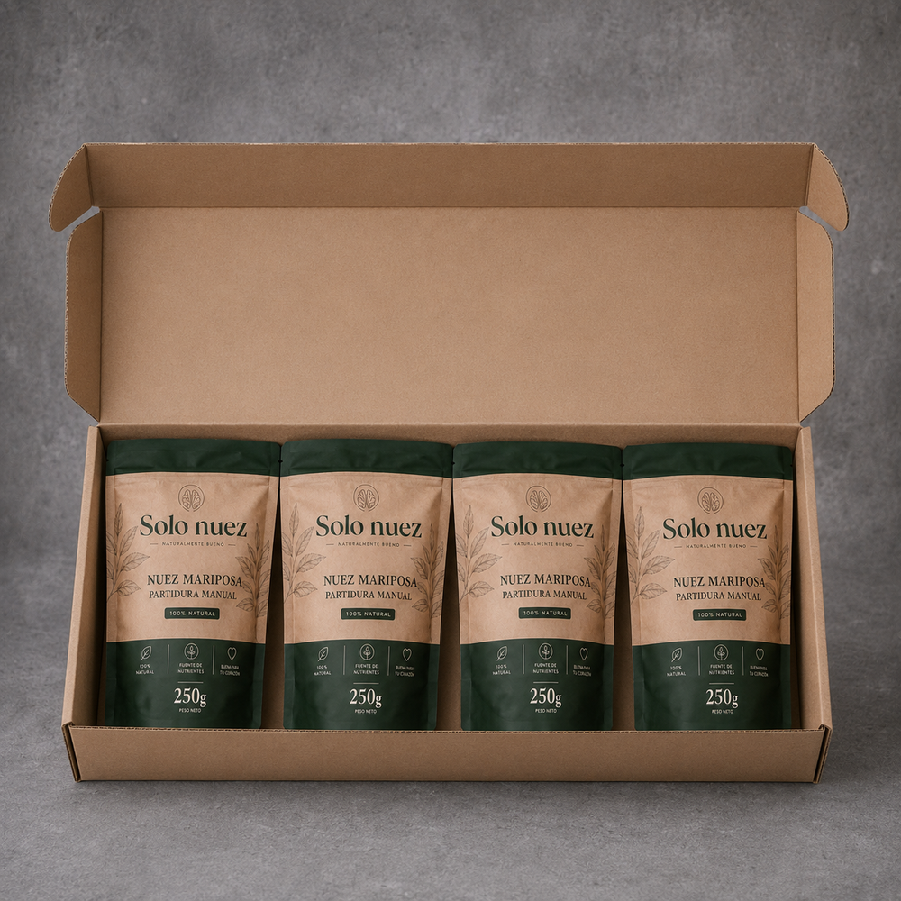 Pack 1 kg de Nuez Mariposa – 4 bolsas de 250 g | Solo Nuez